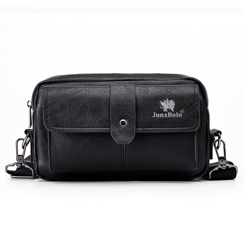 Men's clutch bag, clamp men's bag, business grip bag, large capacity casual crossbody bag, street trend shoulder bag