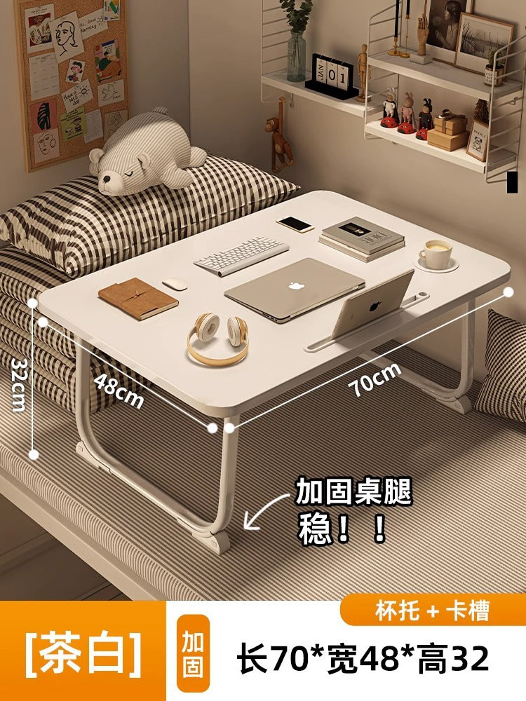 Foldable bed, desk, computer desk, dormitory artifact, student study desk, sitting floor, small table, new small table