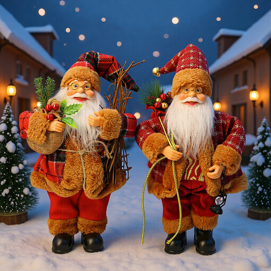 Santa Claus Doll Gifts Christmas Ornaments Hotel Mall Christmas Decorations Multicolor Christmas Standing Dolls