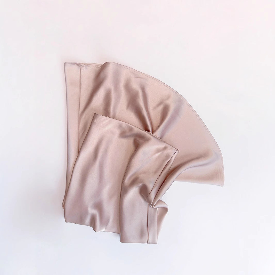 French temperament, acetate satin, draped skirt, women's spring and summer, high-waisted hip skirt, mermaid skirt, long skirt, A-line skirt