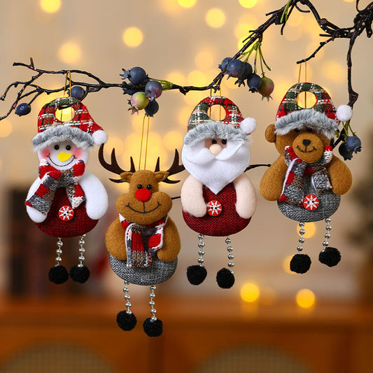 Cross-border new Christmas decoration supplies for the elderly small pendant Christmas tree accessories fabric small ornament gifts