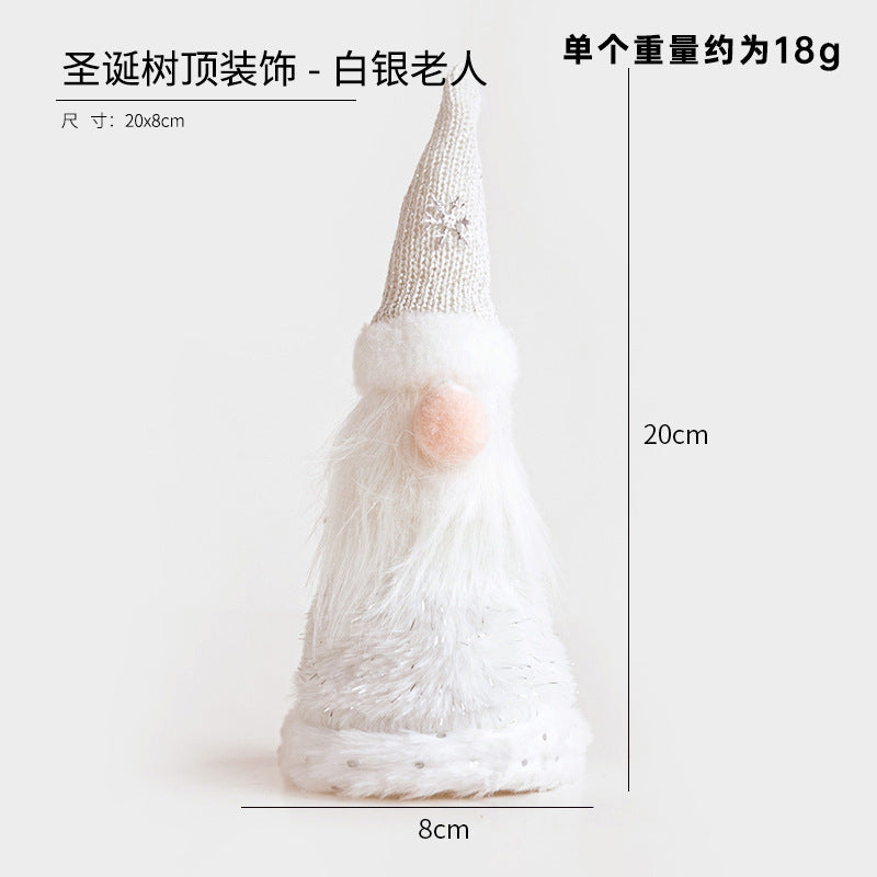 Christmas Christmas Decoration Christmas Tree Decoration Christmas Tree Top Decoration Accessories Pendant Santa Angel Wholesale