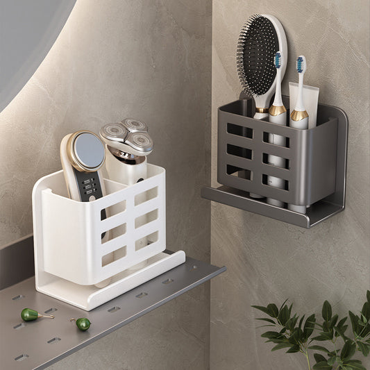 Bathroom comb, shelf, toilet, non-perforated, wall-hung toilet, cosmetics, razor, toothbrush, toothpaste storage tube