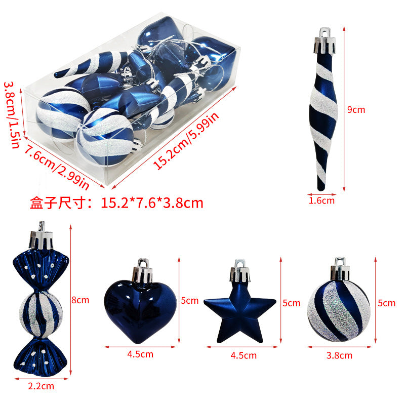 Cross-border new Christmas decoration gift box set, a variety of small painted pendants, Christmas tree gifts, ornaments, party supplies