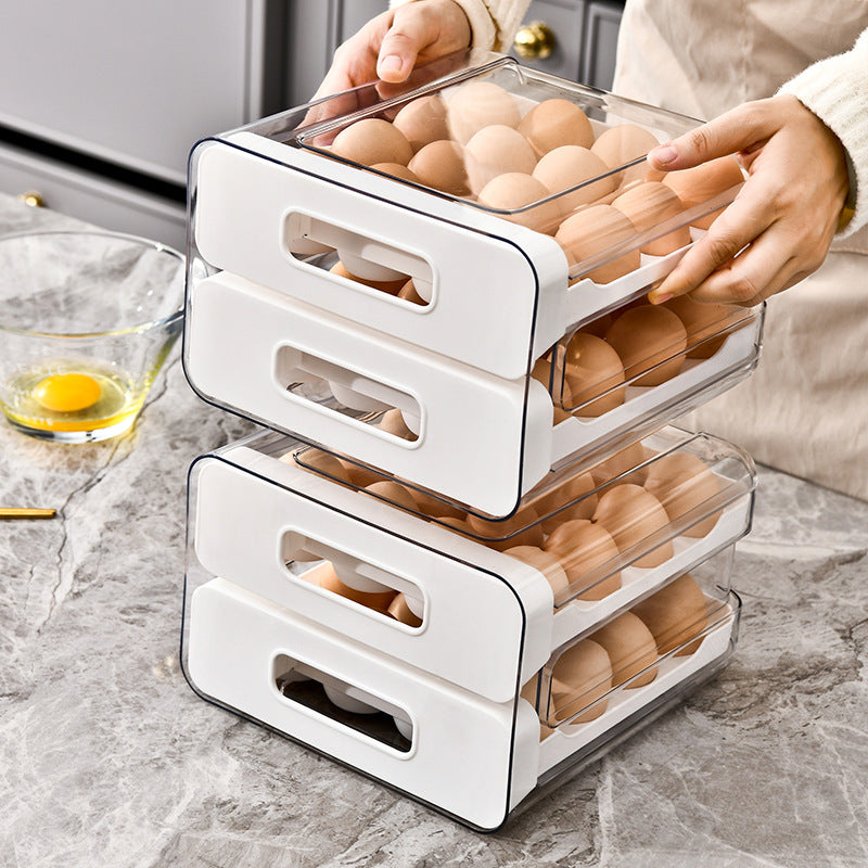 Egg storage box, refrigerator special drawer, egg kitchen crisper food-grade organizing artifact