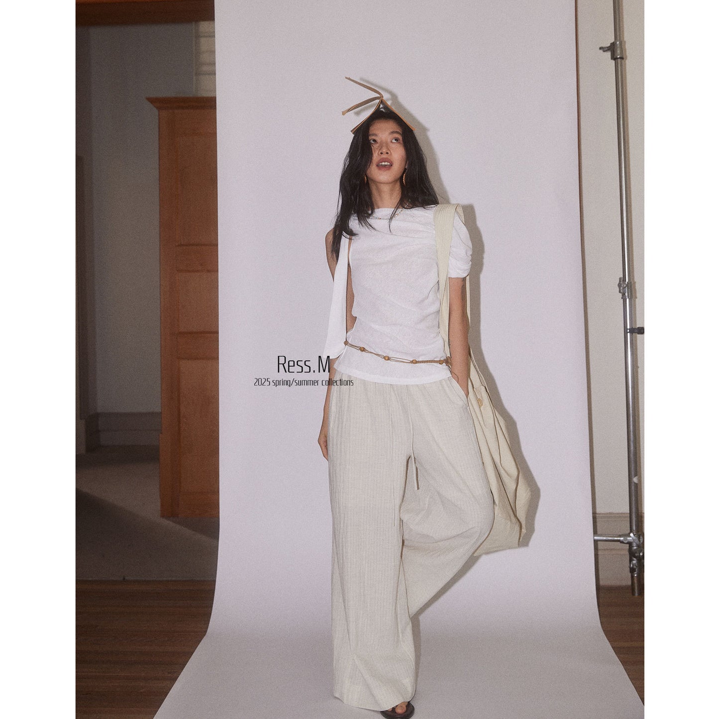 Ress.M thirteen rows, simple and irregular, multi-wearing, temperamental, fashionable shirt, vest, elegant knotted top