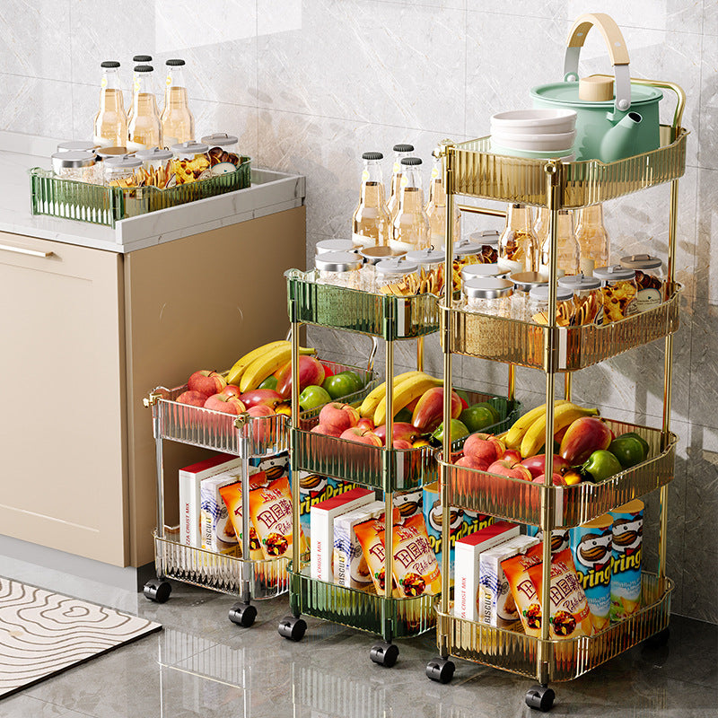 Trolley rack kitchen floor bedroom multi-layer baby snacks mobile bathroom bathroom storage rack