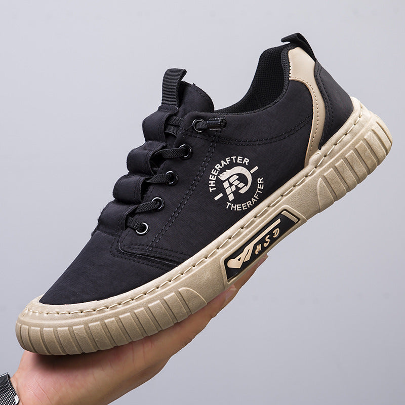 Canvas Men's Shoes 2025 New Summer Casual Versatile Sneaker Shoes One-foot Comfortable Work Trendy Men's Board Shoes