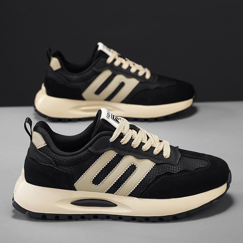 Forrest Gump Men's Shoes 2025 Spring New Men's Running Athleisure Shoes Trendy Versatile Thick-soled Heightened Daddy Shoes