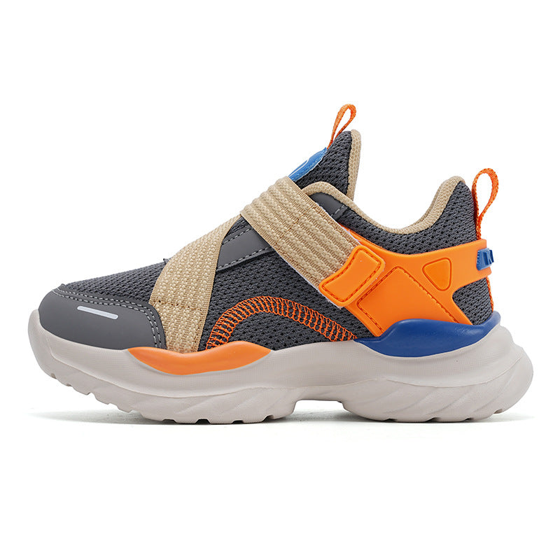 Boys' Sneakers 2026 Fall/Winter New Cross-border Wholesale Children's Mesh Breathable Casual Shoes Medium and Large Children's Running Shoes