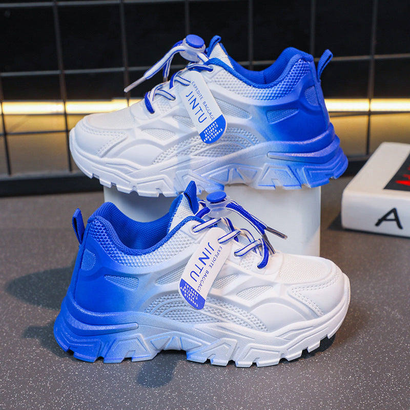 Girls sneakers breathable 2023 summer new Korean version kids net shoes small white shoes schoolgirl running shoes soft sole
