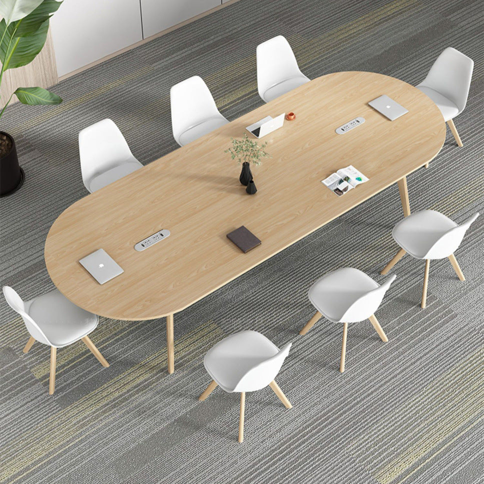 Elliptical negotiation table, conference table, office table, small conference room, table and chair combination, simple modern bench table, work table，Meeting table