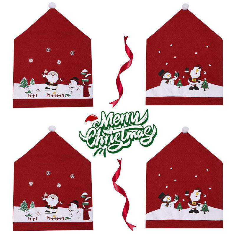 Christmas Decoration Chair Cover, Cross-border Europe and America Christmas Decorations, Christmas Chair Cover, Christmas Table Decoration Gifts