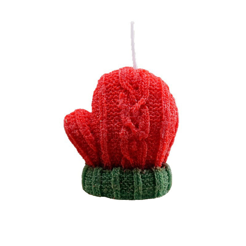 Christmas mini woolen gloves shaped scented candle small souvenir gift Christmas atmosphere decoration scented candle