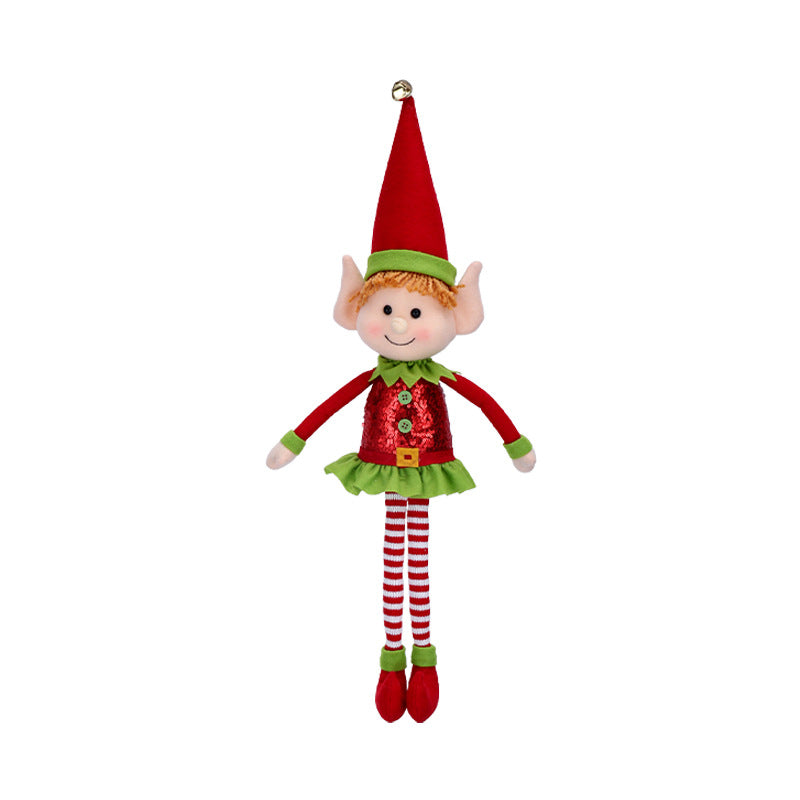 Band-to-Aid Cross-border Hot Selling Christmas Gifts 65CM Long-legged Elf Window Decoration Christmas Home Decorations