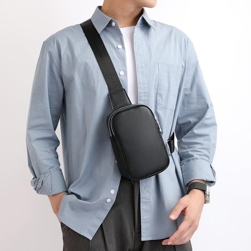 Cross-border new crossbody bag, men's and women's same couple chest bag, fashionable shoulder bag, simple casual women's bag