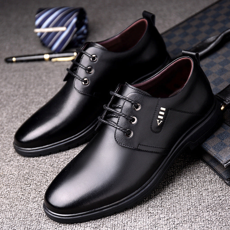 Leather shoes, men's business casual single shoes, black formal work shoes, cross-border wholesale men's casual shoes, foreign trade workwear shoes