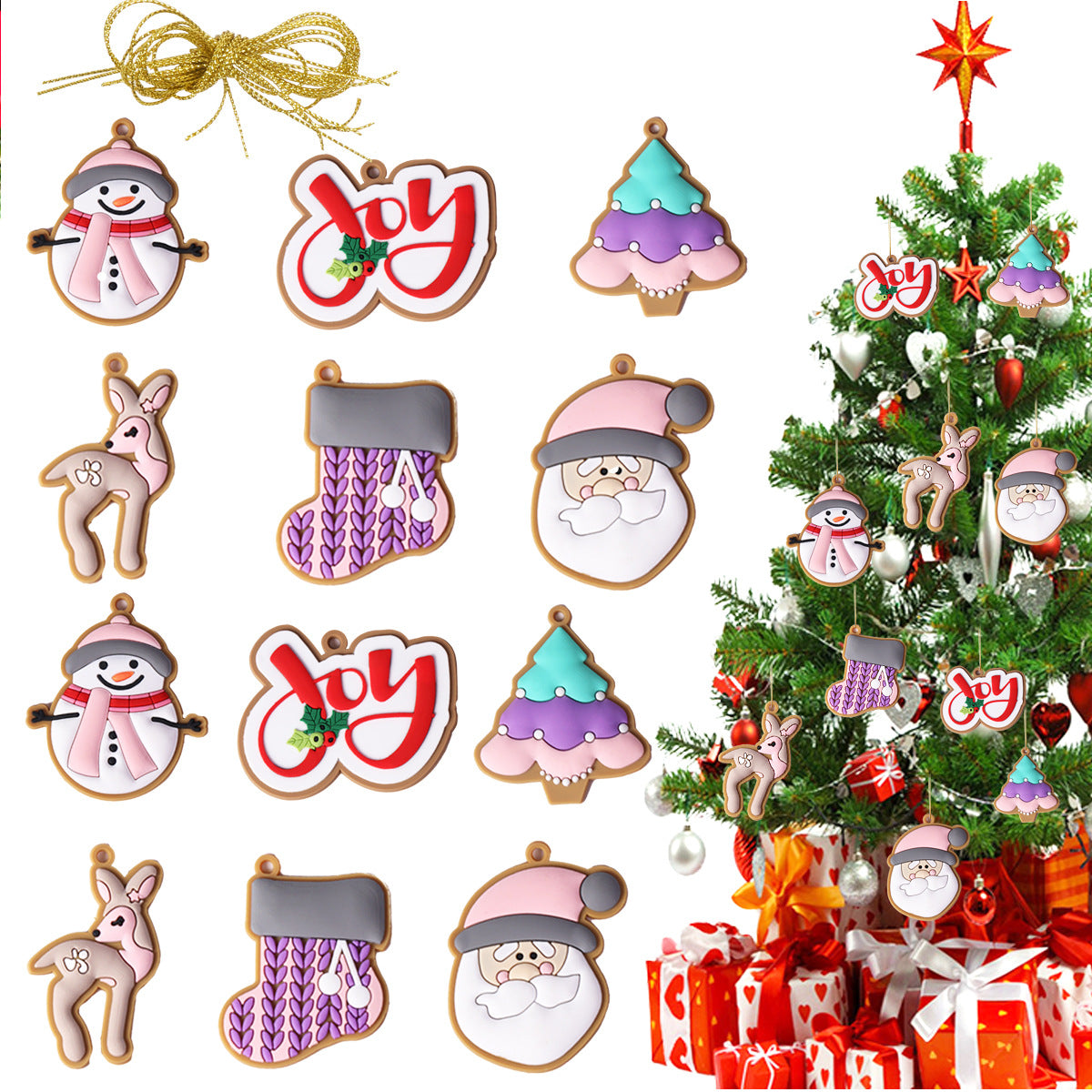 Cross-border hot sale classic Christmas gingerbread man pendant, Christmas decorations, Christmas tree pendants, spot wholesale