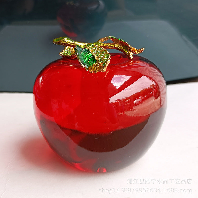 Processing and production of crystal apples, creative gifts, holiday decorations, handicrafts, Christmas ornaments, car home decorations