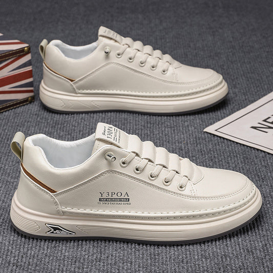 2025 Spring Men's Shoes New Breathable Little White Shoes Men's Trend Versatile Platform Sneakers Casual Sneakers Trendy Shoes