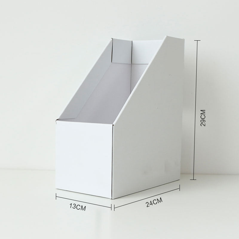 Desktop organizing box, paper folding book standing box, student information file shelf, book desk, file storage box