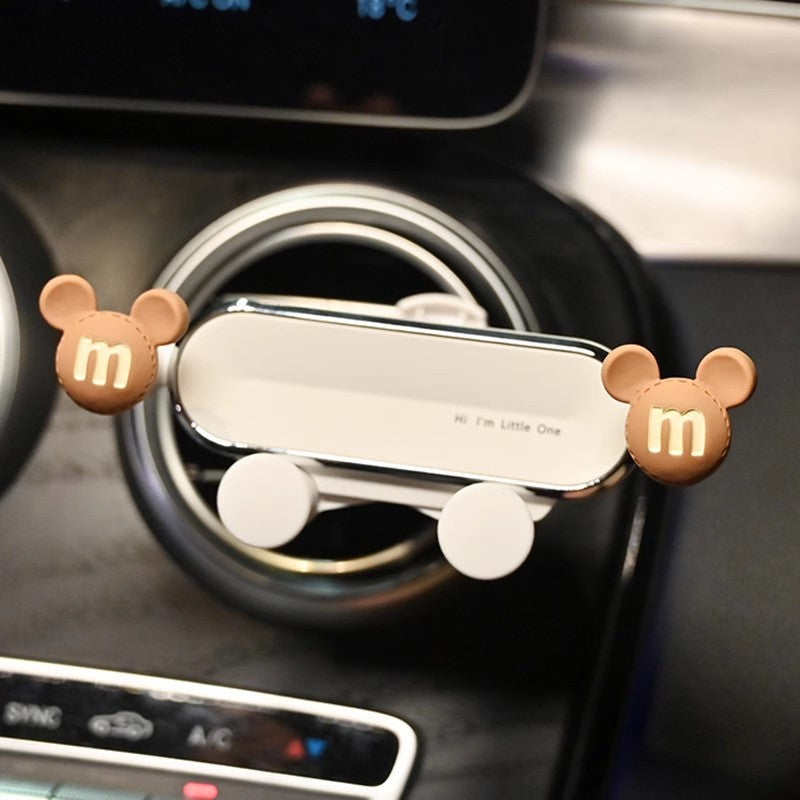 Mobile phone car holder cartoon new air outlet car decoration cute navigation mobile phone holder car interior female