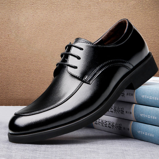 2025 Spring New Men's Classic Business Formal Wear Leather Shoes Cowhide Leather Shoes Casual Single Shoes Derby Men's Shoes