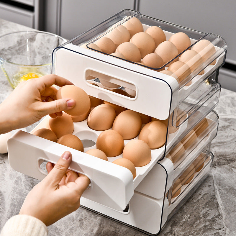 Egg storage box, refrigerator special drawer, egg kitchen crisper food-grade organizing artifact