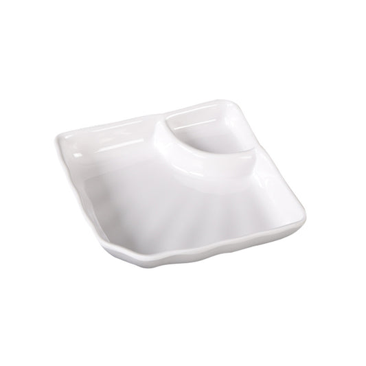 Melamine small dish cold dish cucumber fries fried dish creative bar KTV snack plate commercial white tableware