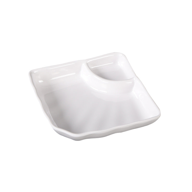Melamine small dish cold dish cucumber fries fried dish creative bar KTV snack plate commercial white tableware