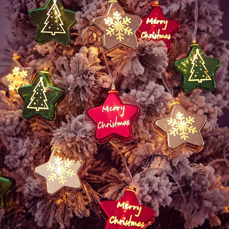New Christmas Tree Star Light Electroplated Star Ball Light Christmas Day Room Decorative Light Outdoor Ambient Light