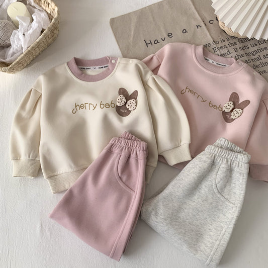 Baby outing clothes Korean baseball uniform set baby sweatshirt autumn clothes spring autumn girls children's children's clothes