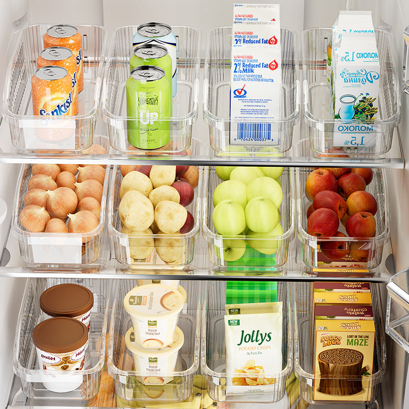 Refrigerator storage box, new drainable multi-functional home kitchen vegetable and fruit fresh organizer artifact