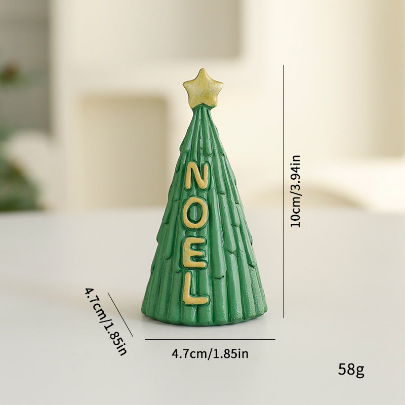 Amazon Christmas Envelope Small Ornaments European Christmas Scene Arrangement Resin Christmas Tree Decorative Ornaments