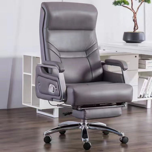 Computer chair, home office chair, comfortable sitting, reclining boss chair, business cowhide study chair, back chair