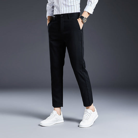 Brand Authorization Distribution Agent Tide Men's Business Casual Simple Edition Cropped Casual Trousers Men's 1688