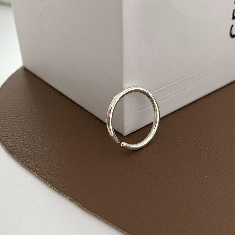 South Korea's new plain ring women's niche ins high-end sense opening adjustable ring wholesale foreign trade cross-border ring