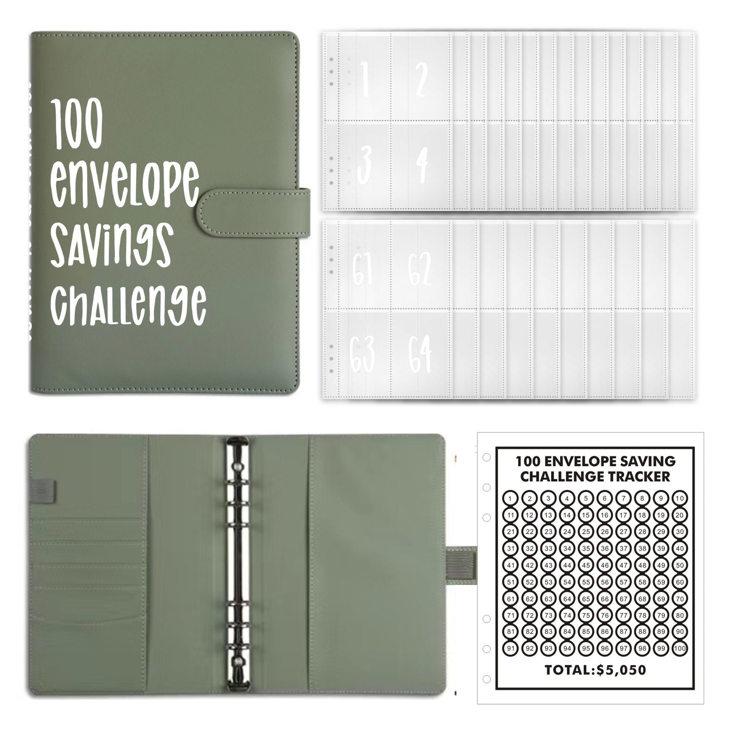 100EnvelopeChallenge Flipbook Couple Challenge Event Cash Envelope Budget Planning Notebook