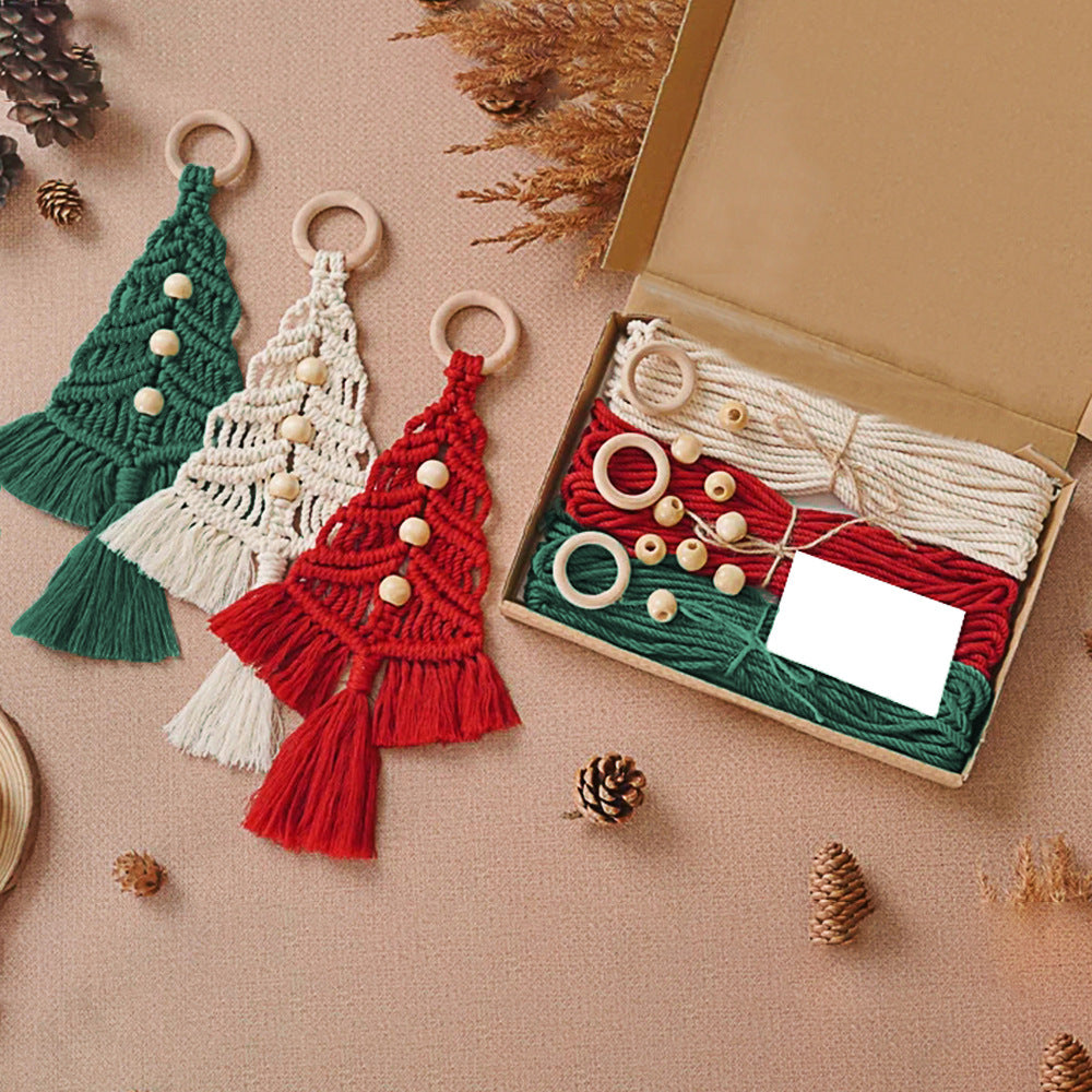 Christmas Tree Tapestry DIY Material Pack Christmas Decoration Pendant Hand Woven Home Decoration Wall Hanging Gift New