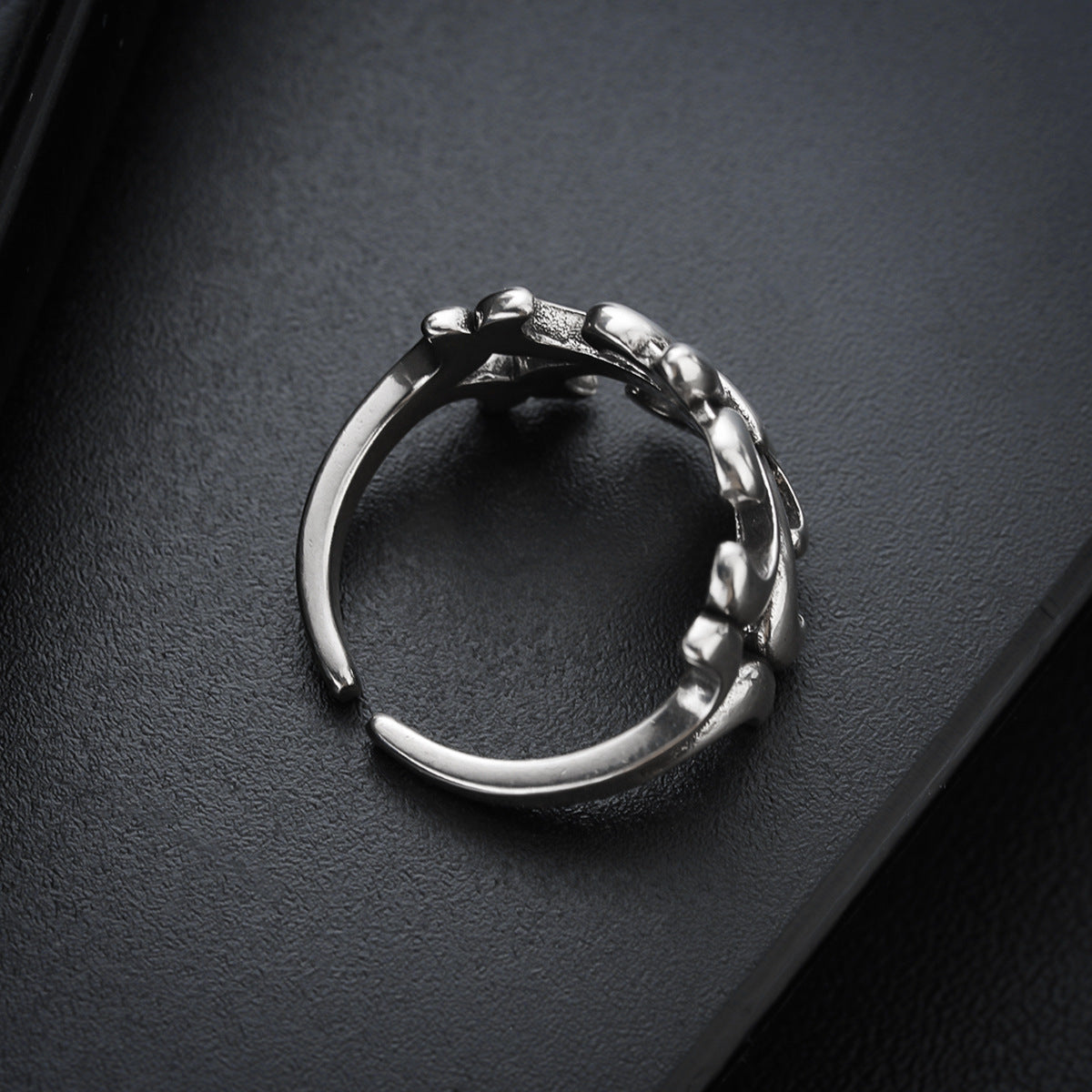European and American distressed vintage cross rings, men's openings, adjustable and versatile rings, women's hip-hop design jewelry
