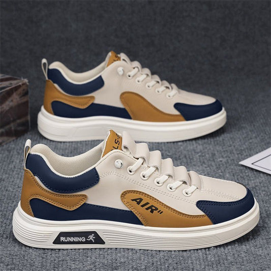 Men's shoes spring 2025 new breathable sporty versatile casual sneakers casual shoes men's one foot slip small white shoes men