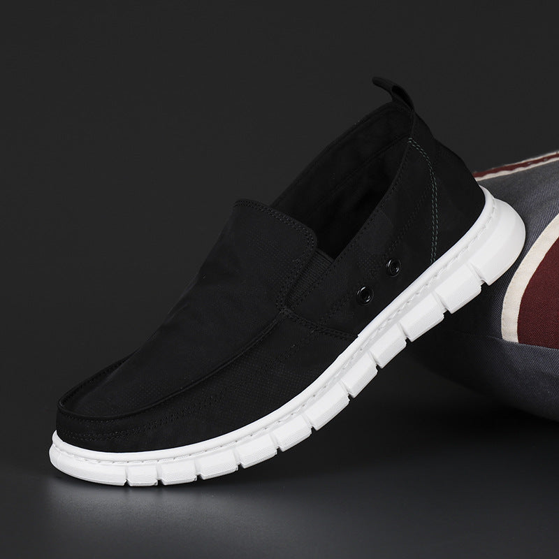 Men's new canvas shoes, men's shoes, summer tide shoes, breathable, slip-on casual shoes, old Beijing cloth shoes, lazy shoes