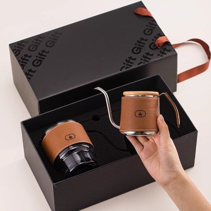Business gift company, high-end logo, pour-over coffee pot set, New Year's event gifts, anniversary annual meeting employees