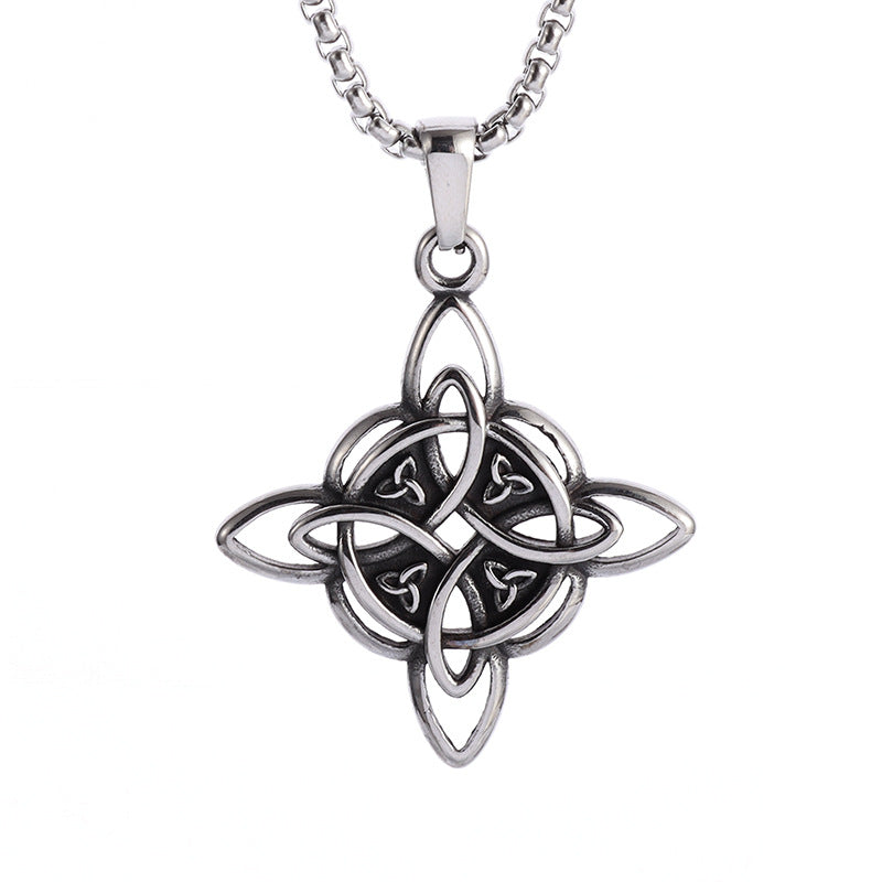 2023 cross-border new pendant national style teenager china knot momentum necklace pendant cool men's jewelry wholesale