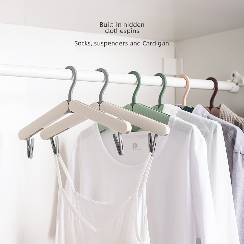 Folding hanger travel portable multi-functional clothes hanger home student dormitory storage artifact travel clothes hanger