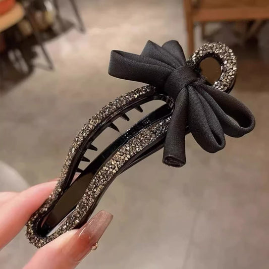 Versatile diamond-encrusted grab clip, feminine temperament, Internet celebrity back of the head plate, hairpin, new fashion, duckbill clip, simple hair accessories