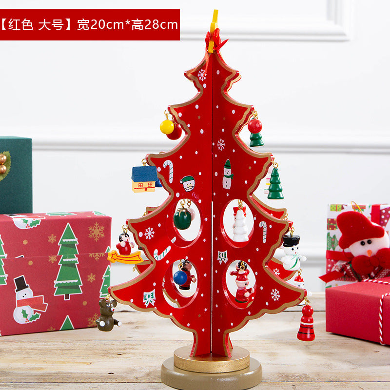 2025 Christmas Ornaments Small Mini Tree DIY Three-dimensional ins Scene Arrangement Tabletop Ornaments for Children Home