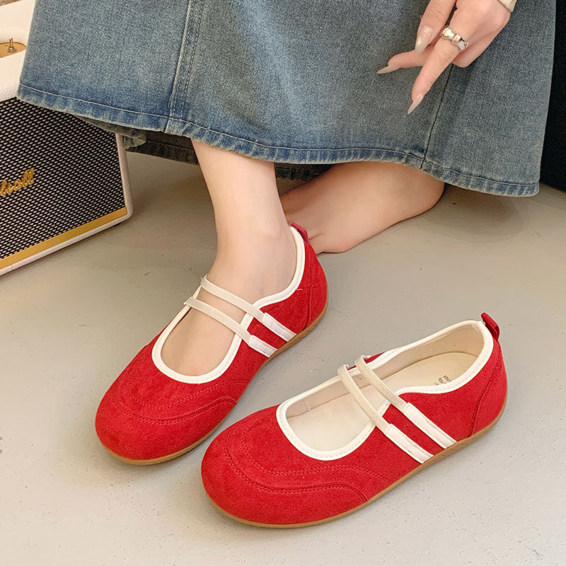 Flat Silver Ballet Style Mary Jane Single Shoes Women's Shoes Spring Summer 2025 New Soft Sole Slip-On Casual Shoes