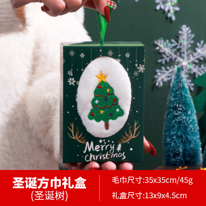 Cross-border Christmas creative towel gift box embroidery children's gift cartoon doll Christmas gift activity to customers