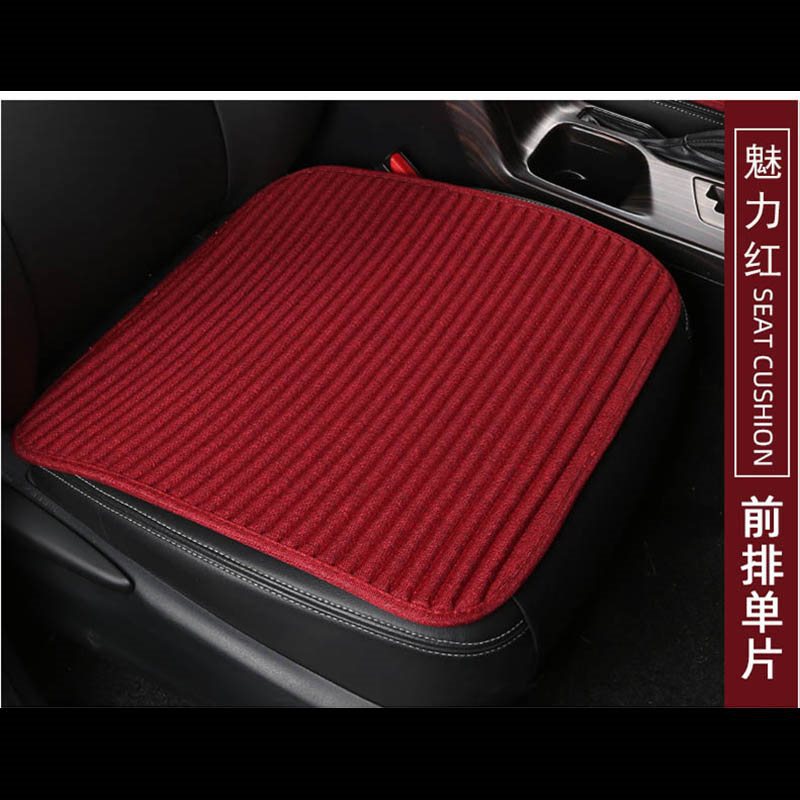 Buckwheat husk car cushion monolithic all-season universal backless linen three-piece anti-slip and tie-free health seat cushion